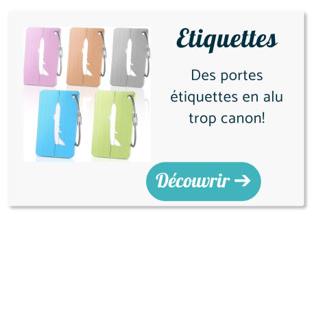 etiquette de valise en alu