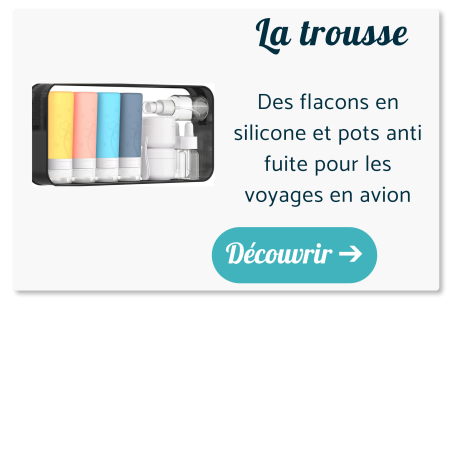 trousse flacon de voyage anti fuite en silicone
