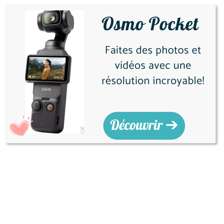 DLI Osmo Pocket 3 camera avec stabilisateur 4k